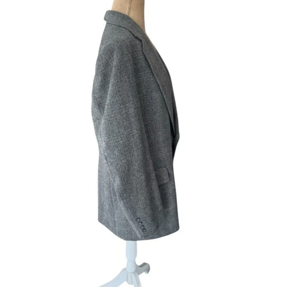 Strathmore Chevron Wool Sport Coat Gray Jacket‎ Blazer Men's 46 R Vintage